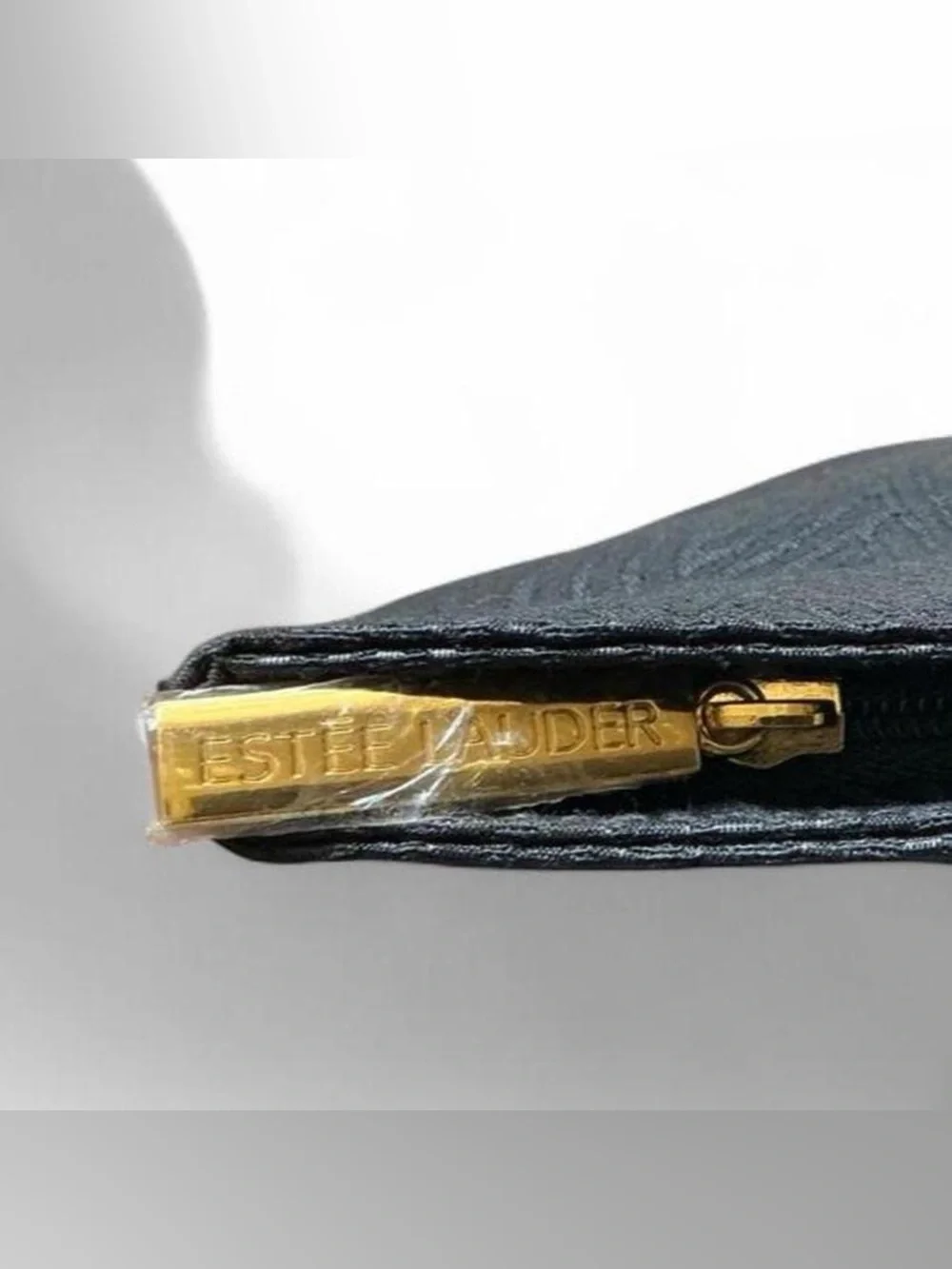 Estée Lauder Black Textured Cosmetic Pouch